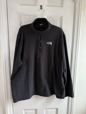 the North Face Black Quarter Zip Fleece - XL